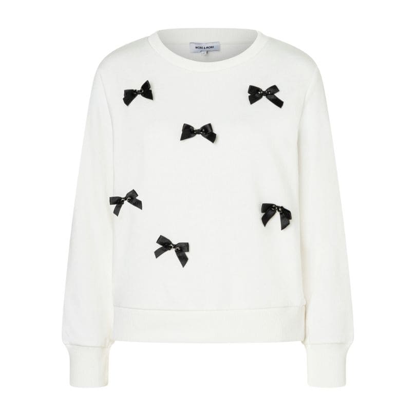 More & More - Sweatshirt with Bows 0041 Off White