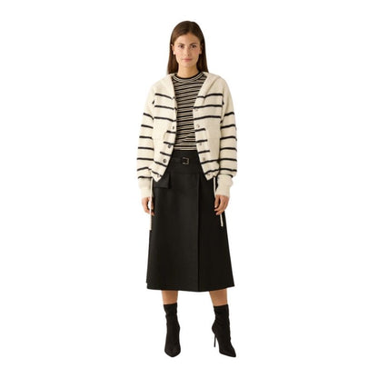 More & More - Cardigan with Hoody and Stripes 2031