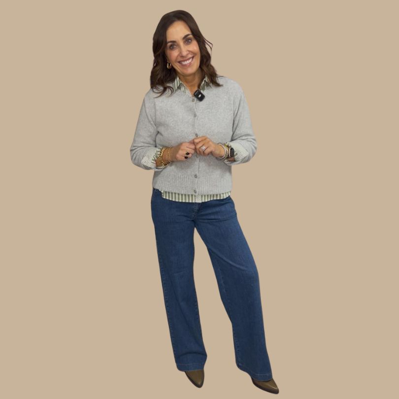 More & More - Shirt Blouse Striped Cotton - Spring Green