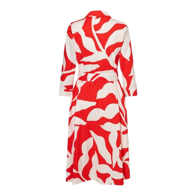 More & More - Red & White Print Midi Dress