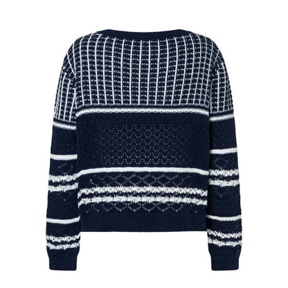 More & More - Pullover with Ajour-Mix and Stripes 2373 Knitted Structure