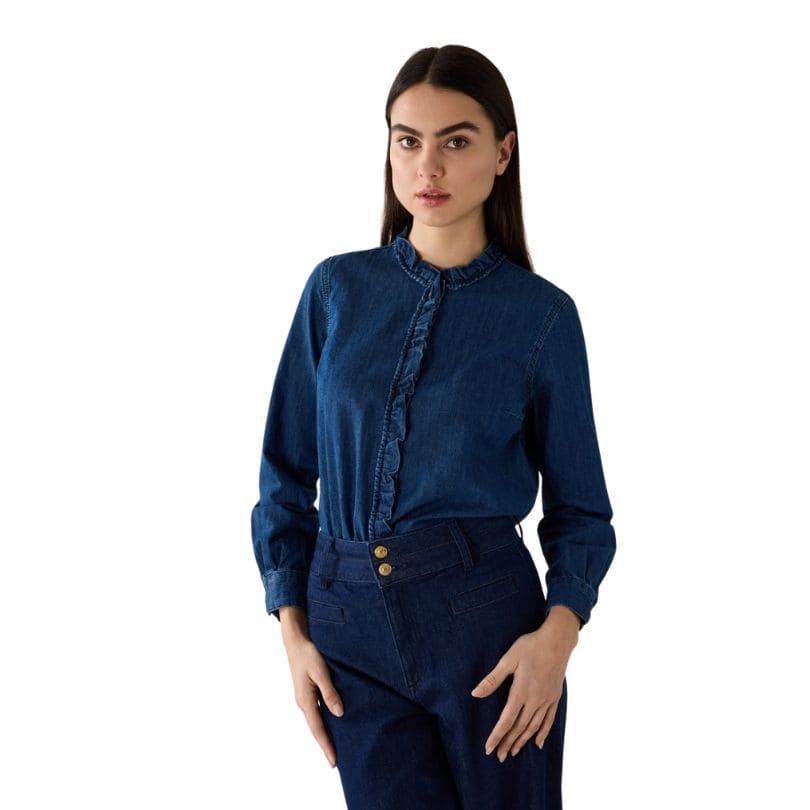 More & More - Light Denim Blouse 0962 Blue Denim