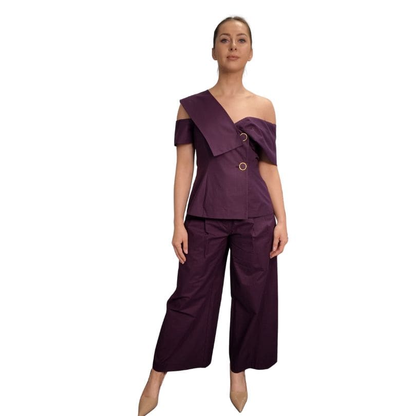 Kameya - Paisley Pants in Plum