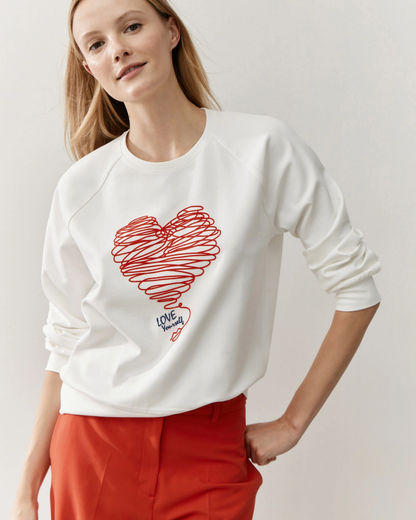 More & More - Sweatshirt with Heart Print