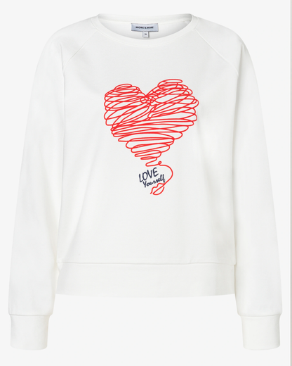 More & More - Sweatshirt with Heart Print
