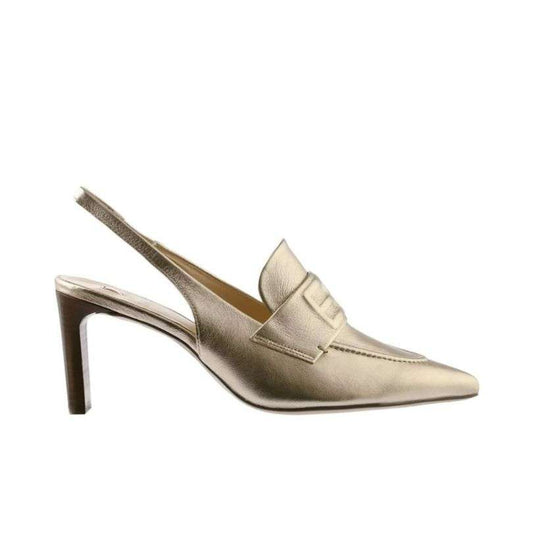 Hogl Metallic Gold Slingback Heels