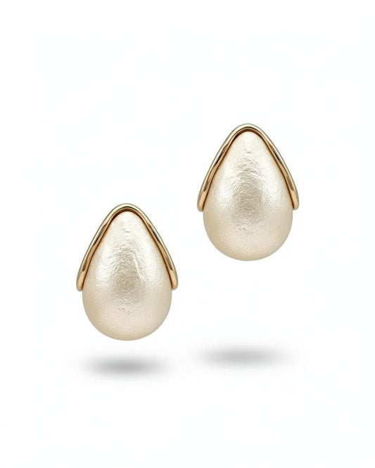 Aoife Pearl Teardrop Stud Earrings