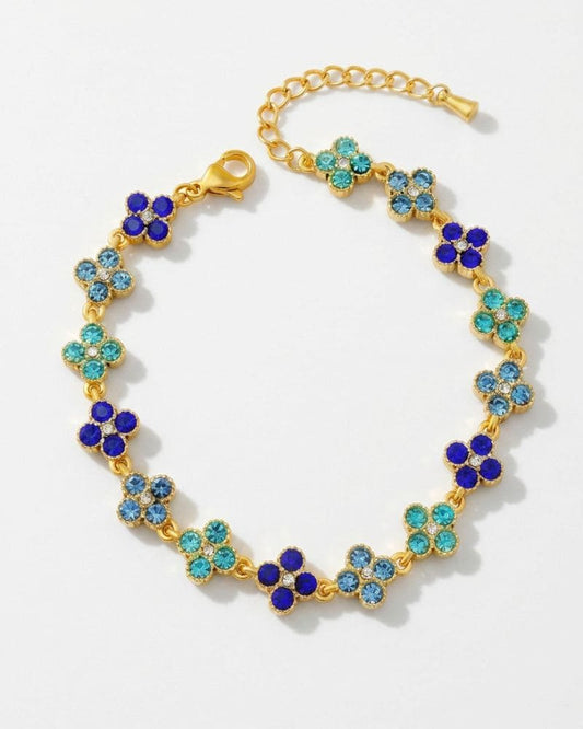 Stacy Crystal Flower Bracelet