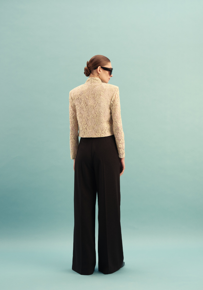 Kameya Kenji Drape Detail Trousers - Black