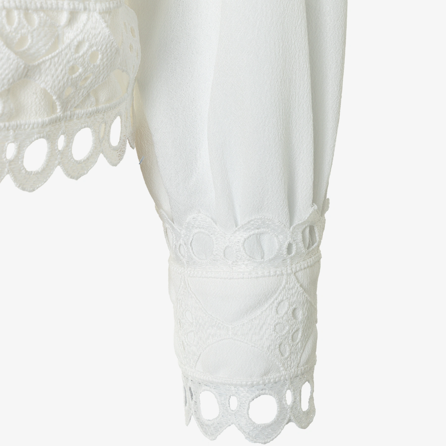 More & More Crepe Blouse with Lace Trim