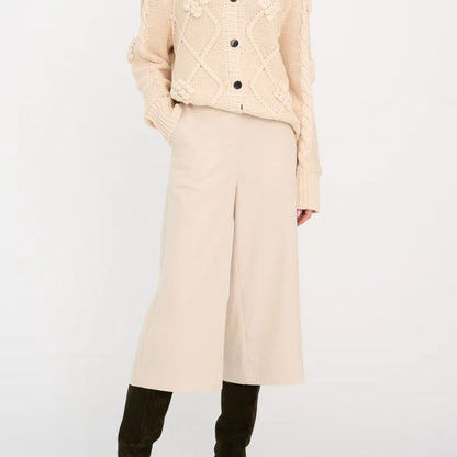 Pieszak Selina Culotte Trousers - Beige Melange
