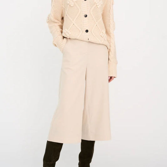 Pieszak Selina Culotte Trousers - Beige Melange