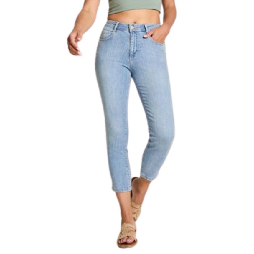 Para Mi Capri Jeans in River Blue