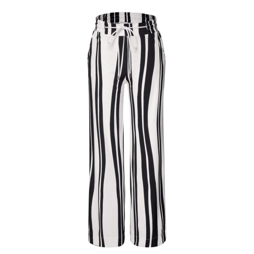 Kimara - Mara Trousers Stripe White & Navy