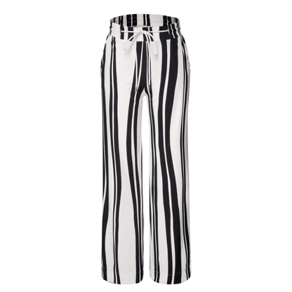 Kimara - Mara Trousers Stripe White & Navy