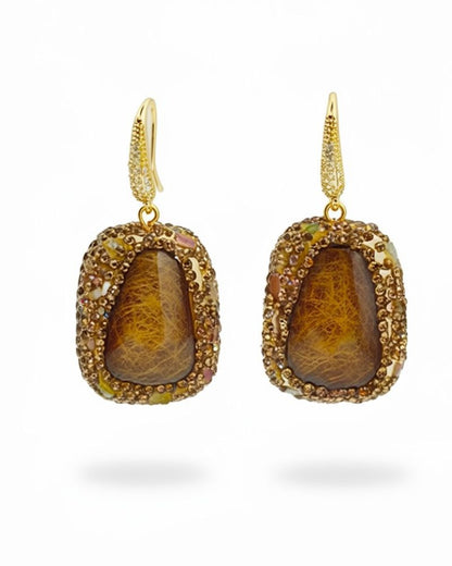 Sienna Brown Gemstone Earrings