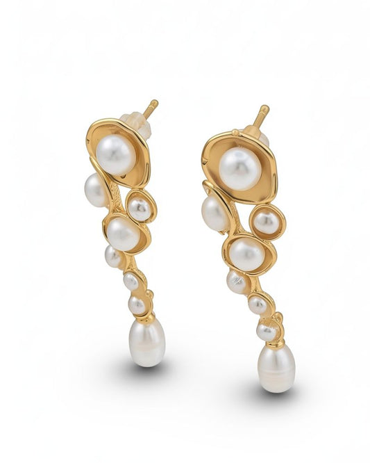 Celeste Pearl Cascade Drop Earring
