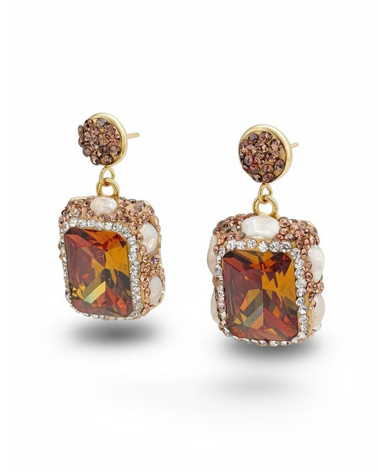 Haley Square Statement Drop Earrings