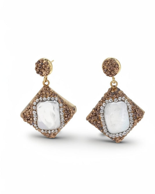 Cora Pearl Square Statement Earrings