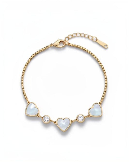 Cara Gold Heart Bracelet