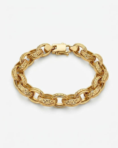 Lacy Gold Textured Chain Bracelet