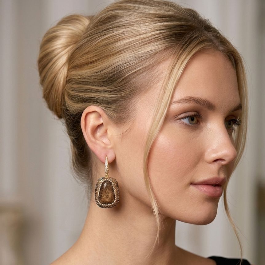Sienna Brown Gemstone Earrings