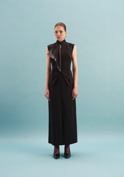 Kameya Kory Layered Waistcoat - Black