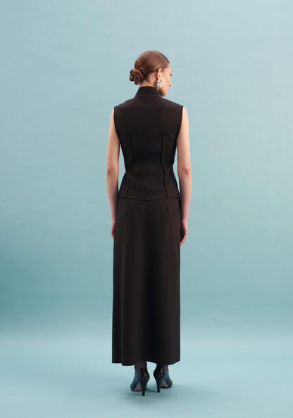 Kameya Kory Layered Waistcoat - Black