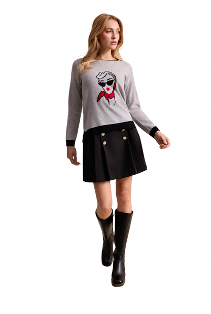 Leo & Ugo Romy Wool Sweater in Grey