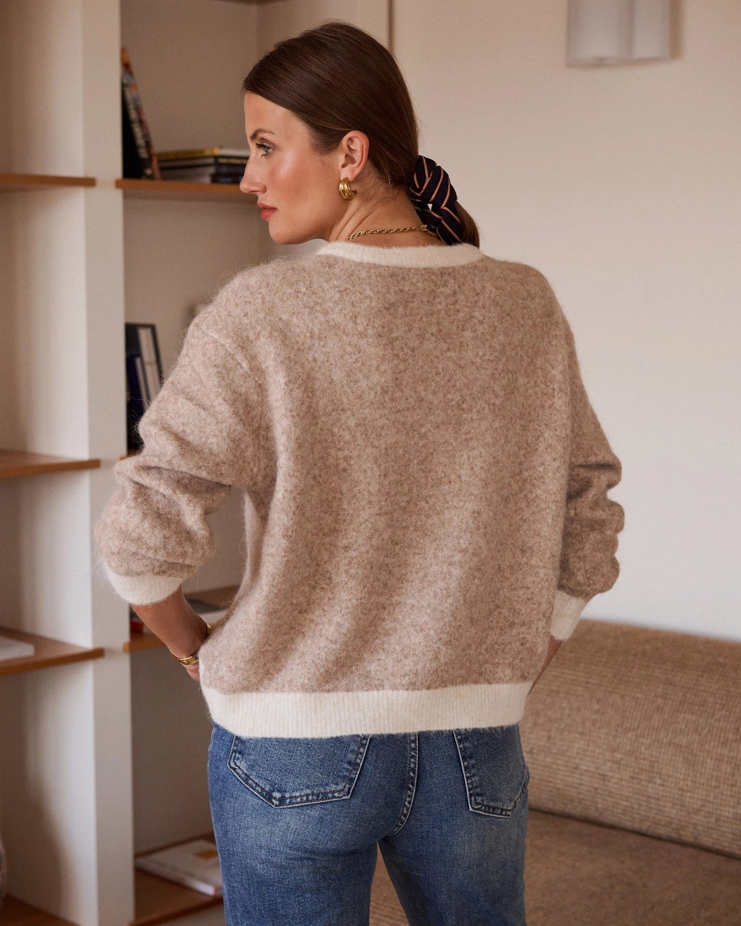 Pippa Knit Cardigan - Taupe