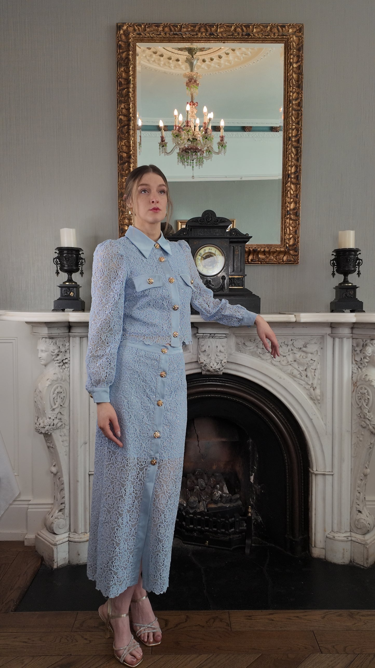 Emer Lace Midi Skirt