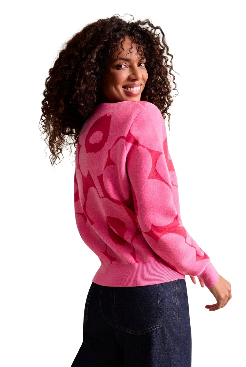 Leo & Ugo Maëline Floral Sweater in Pink