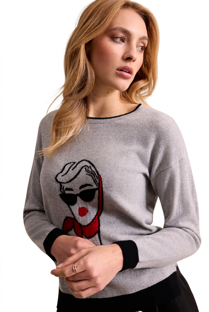Leo & Ugo Romy Wool Sweater in Grey