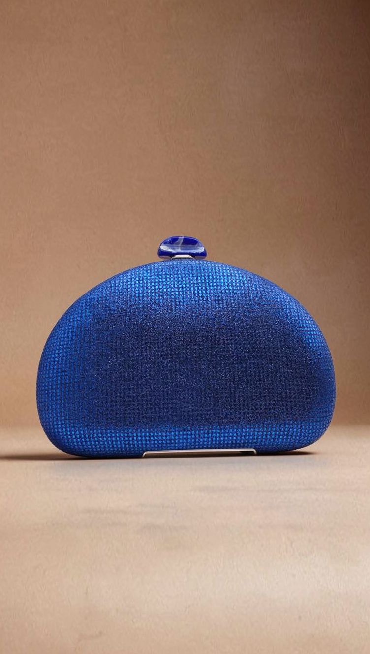 Lola Diamante Clutch Bag in Blue