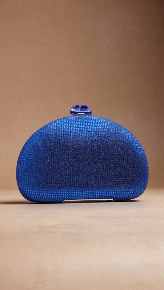 Lola Diamante Clutch Bag in Blue