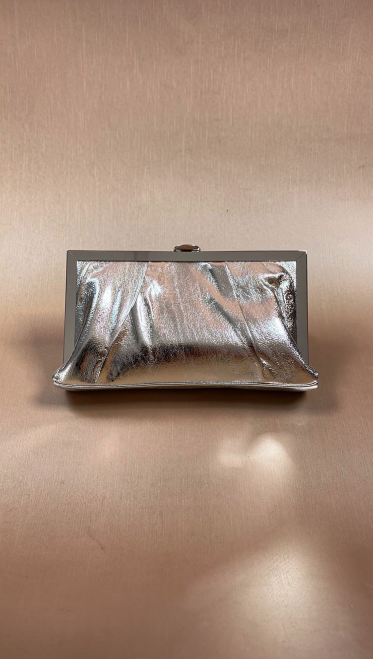 Amy Silver Clutch
