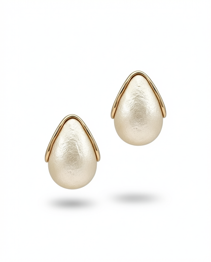 Aoife Pearl Teardrop Stud Earrings
