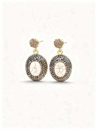 Marnie Pearl Gemstone Earrings
