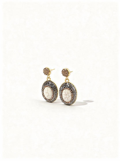 Marnie Pearl Gemstone Earrings