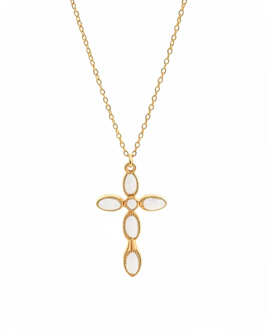 Eden Cross Necklace in Gold
