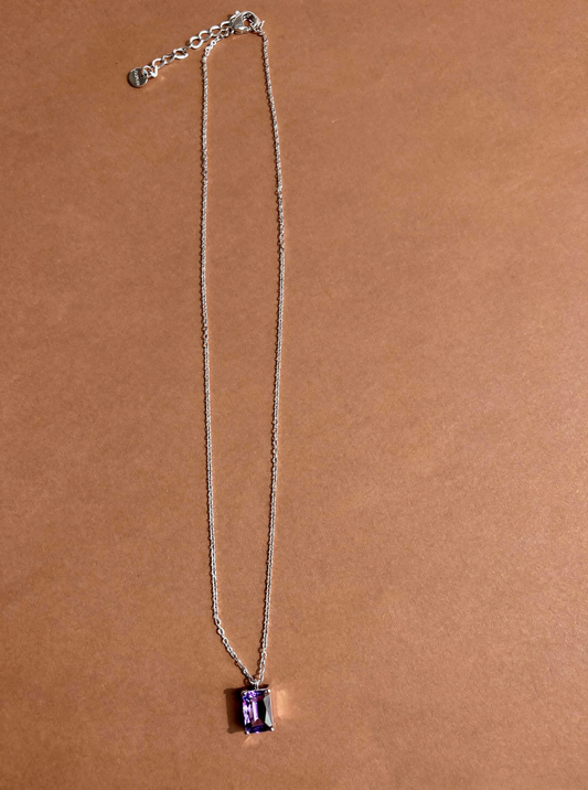 Purple stone pendant