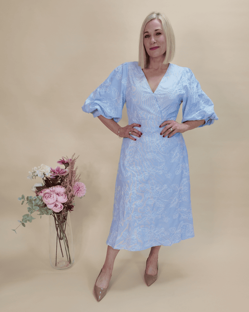 Willow Midi Dress in Blue
