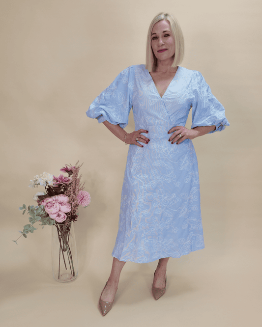 Willow Midi Dress in Blue