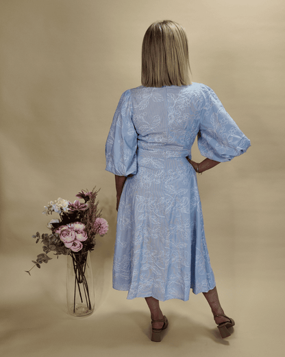 Willow Midi Dress in Blue