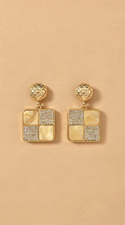 Mattie Yellow Earrings in Gold