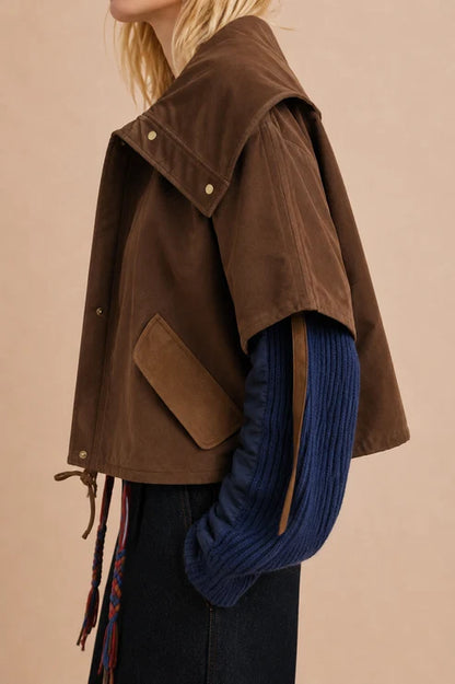 Oryn Jacket - Camel Patchwork
