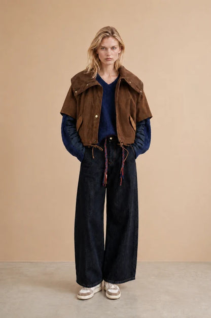 Oryn Jacket - Camel Patchwork