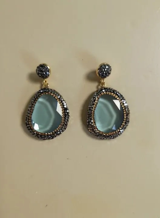 Lianna Blue Gemstone Earrings