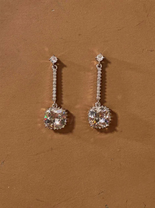 Gemma Silver Drop Earrings