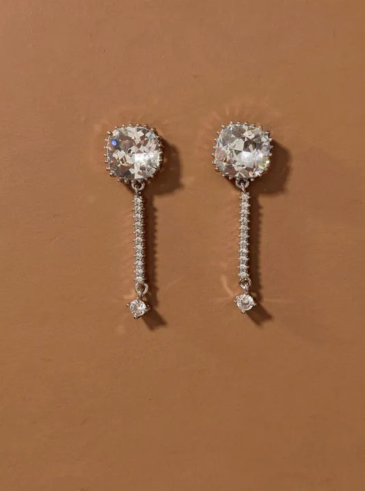 Gemma Silver Drop Earrings